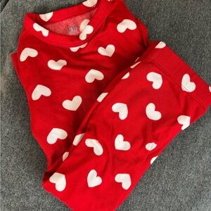 GAP Red and White Heart Kids Pajama Set